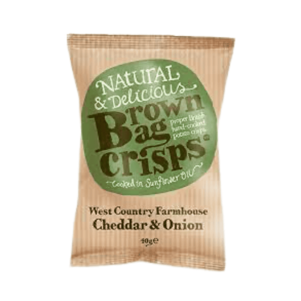 Brown Bag Crisps - Farmhouse Cheddar & Onion 40g
