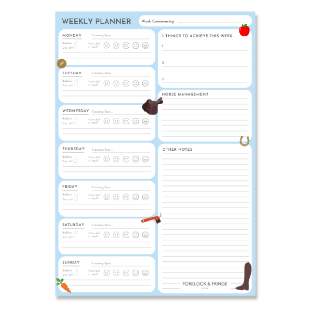 Forelock & Fringe A5 Weekly Planner