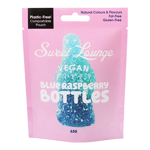 Sweet Lounge Fizzy Blue Raspberry Bottles Pouch - 65g